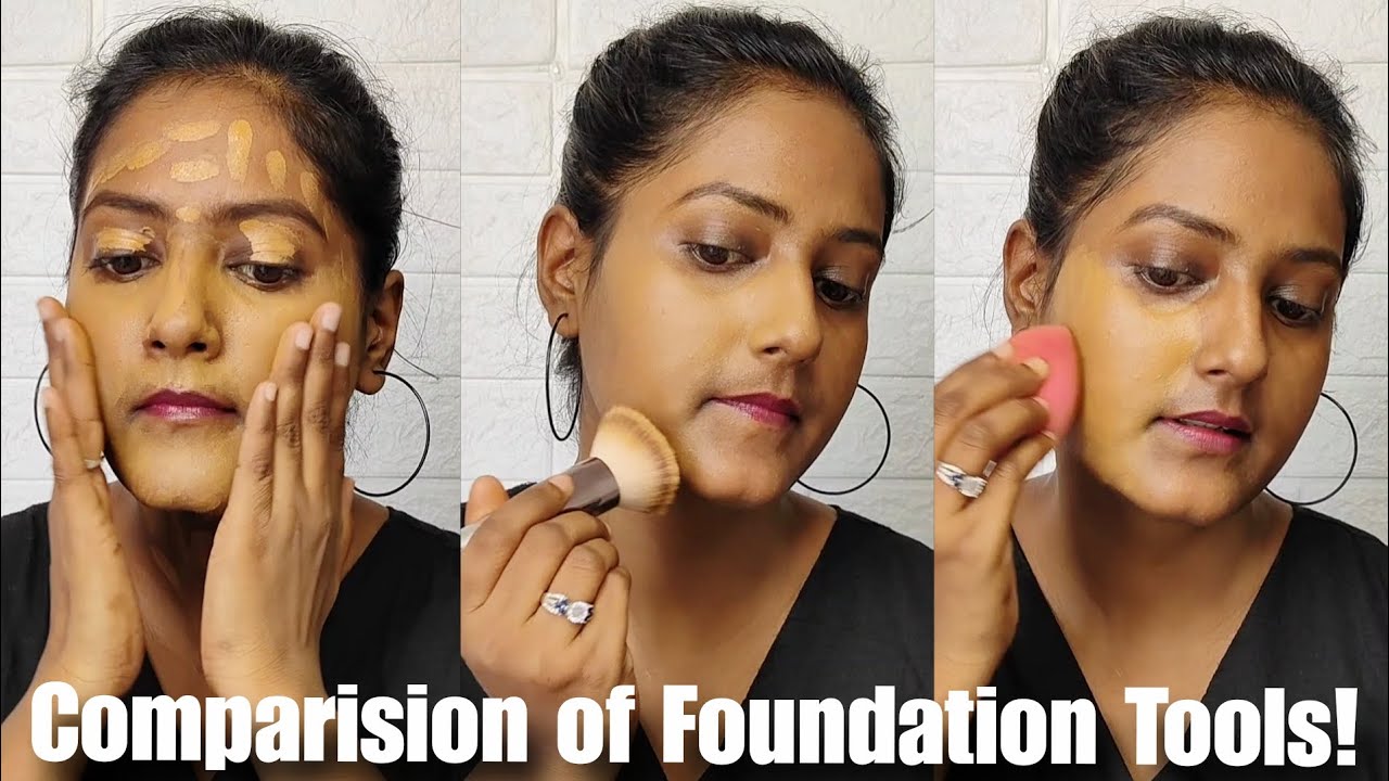 Konsa tool deta hai best foundation finish! | Fingers vs Brush vs Beauty blender 