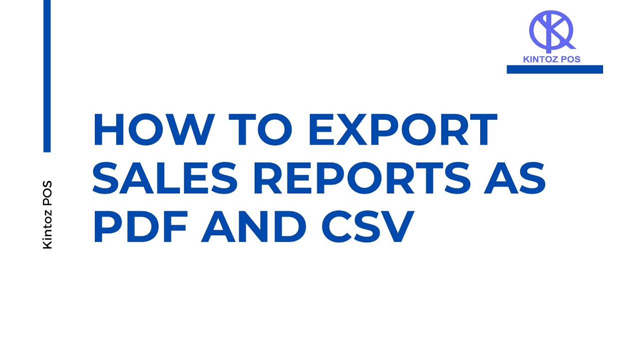 HOW TO SAVE PDF AND CSV REPORTS - YouTube
