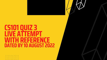 CS101 Quiz 3 Spring 2022 with reference attempt By Helping Hands|version |