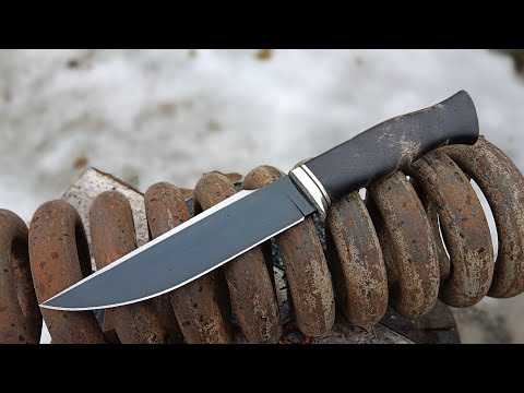 видео: Изготовление черного ножа из пружины