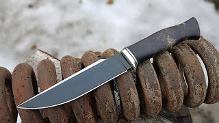 Изготовление черного ножа из пружины