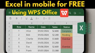 Excel In Android Phone | How To Use Microsoft Excel in Mobile Phone using WPS Office