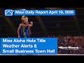 Miss Aloha Hula Title, Weather Alerts & Small Biz Town Hall - The Maui Daily Report, 2026