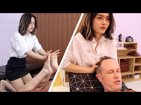 Vietnam Spa Shave & Massage Attending to EVERY Limb! | ASMR Barbershop