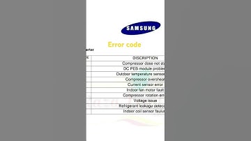 Samsung ac/Samsung inverter ac error codes #ac#error#cod #viralvideo #trending #repair #videoedits