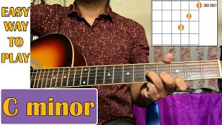 Easy way to play C Minor Open Chord | Beginners guitar lesson
