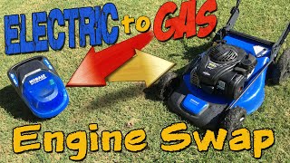 I Turned a BATTERY-POWERED Electric Mower into a GAS Mower! Here's why...