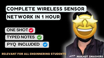 COMPLETE WIRELESS SENSOR NETWORK (WSN) IN 1 VIDEO  ||  NOTES AND PYQ INCLUDED || FOR BTECH ECE