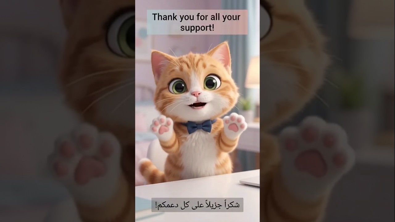 Cute cat talking arabic#arabic #shorts #shortvideo #short #cutecat #cat #catshorts #cats #cartoon
