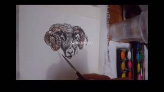 Kurban resim watercolor sulu boya