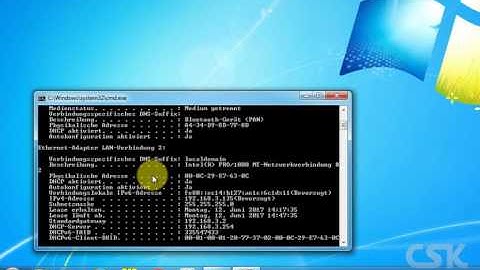 Get MAC address Windows 7