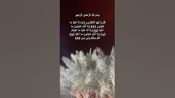 سورة الكافرون اجر من يقرأها قبل النوم 🌙