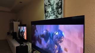 OLED vs MiniLED, LG Oled C5 vs TCL C7K MiniLED (LG left)