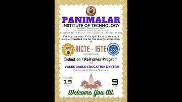 AICTE ISTE sponsored Induction Programme - 13/12/21