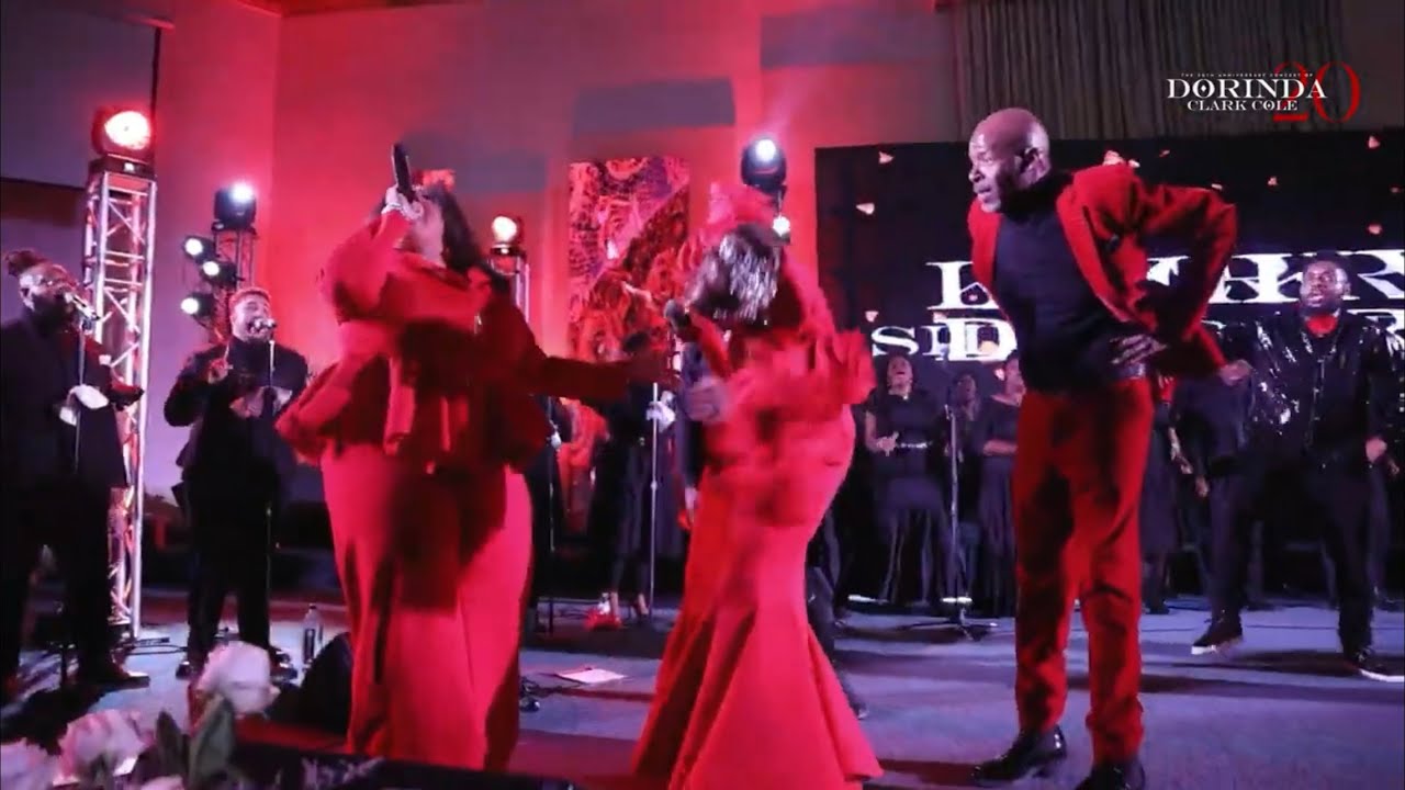 Dorinda Clark-Cole, Kierra Sheard-Kelly, & Ricky Dillard singing “You Can’t Hurry God!”