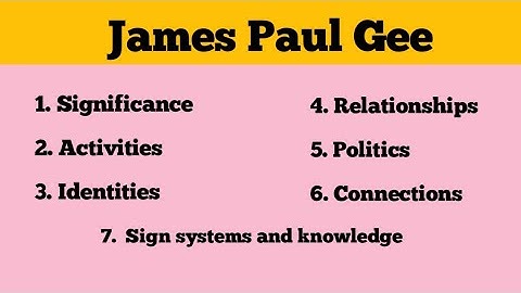 Building blocks of discourse by James Paul Gee || discourse studies
