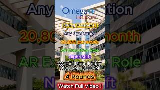 Omega Healthcare Hiring 2026 | Freshers Jobs Bangalore | Free Cab Facility | #walkins #fresherjobs
