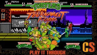 TEENAGE MUTANT NINJA TURTLES: TOURNAMENT FIGHTERS (NES) - PLAY IT THROUGH (HARD MODE)