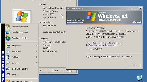 Windows .NET Enterprise Server build 3590 Demo