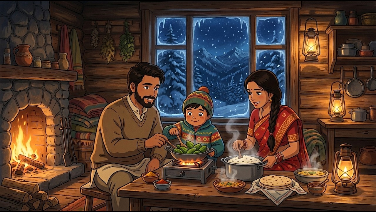Indian Ghibli Village Cooking ASMR 🌿 Ghibli Inspired Animation |  Kartoli Recipes | Ghibli Everyday