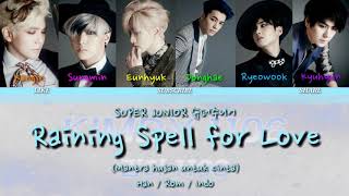 SUPER JUNIOR 슈퍼주니어 'Raining Spell for Love' Color Coded Lyrics [Han/Rom/Indo]