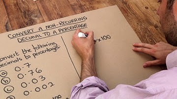 Key Skill - Convert a Non-Recurring Decimal to a Percentage