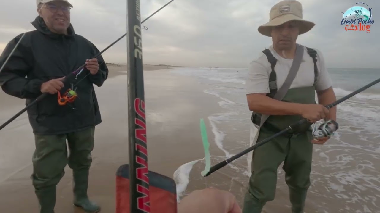 صيد بتقنية الجر سبينيغspinning شاطئ اكادير 