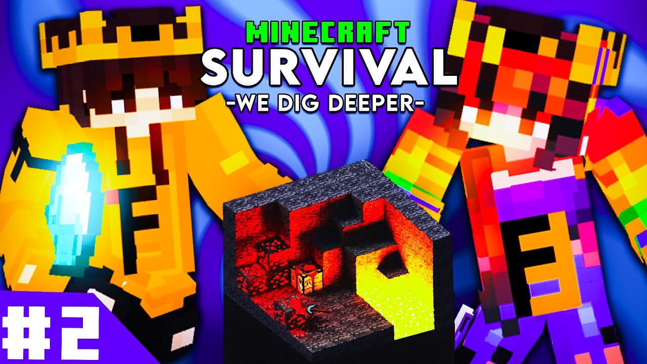 We Went Deeper Into The CAVES! | Minecraft Survival Series Part 2 (Fiber Plays)
