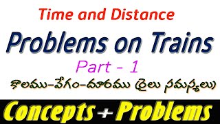 Problems on Trains I Part - 1 I Time and Distance I Concepts + Problems I Useful to all Comp. Exams Problems On Trains Easiest Method Rvr4banking