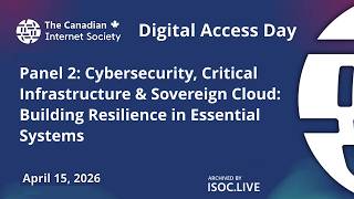 Panel 2: Cybersecurity, Critical Infrastructure & Sovereign Cloud: Building Resilience... screenshot 1