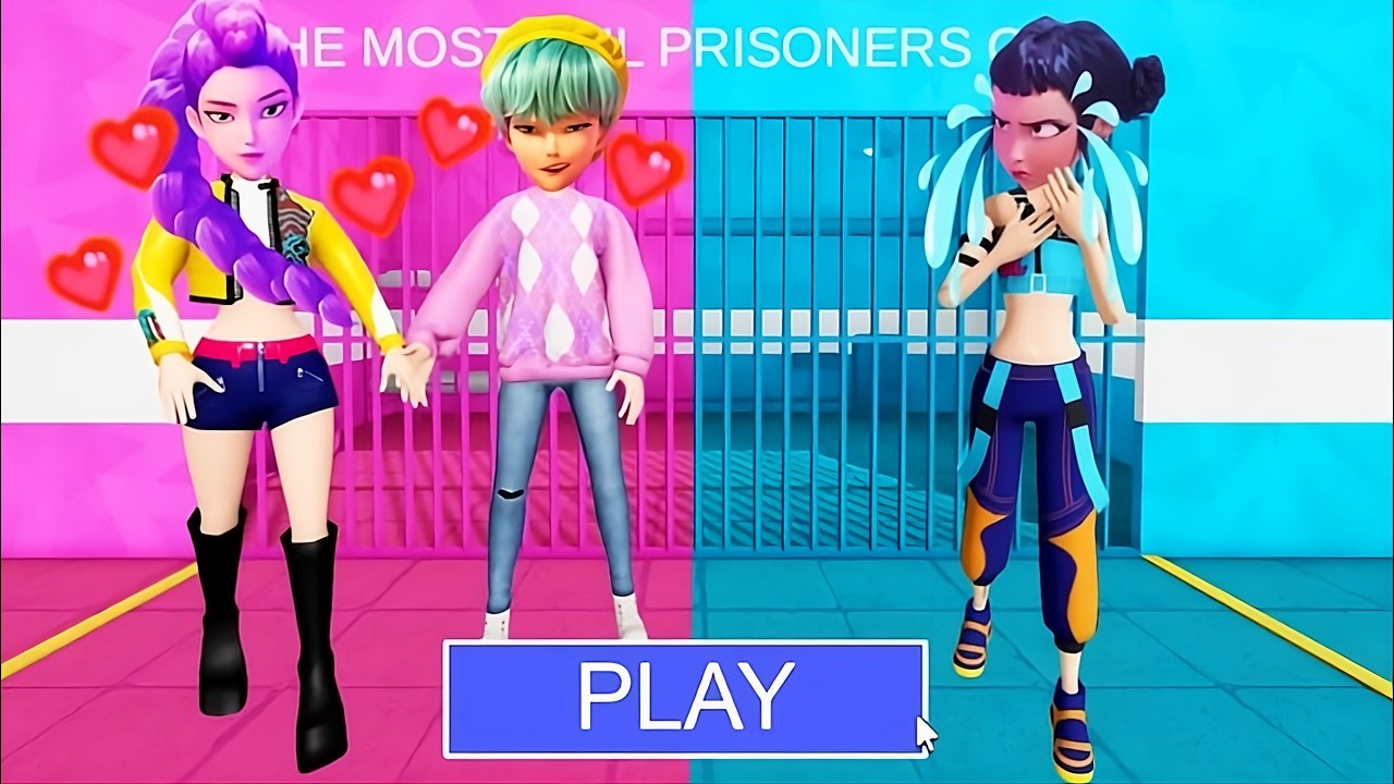 BABY SAJA AND RUMI VS ZOEY PRISON RUN! Obby roblox! Gameplay Walkthrough (No Death) 4K