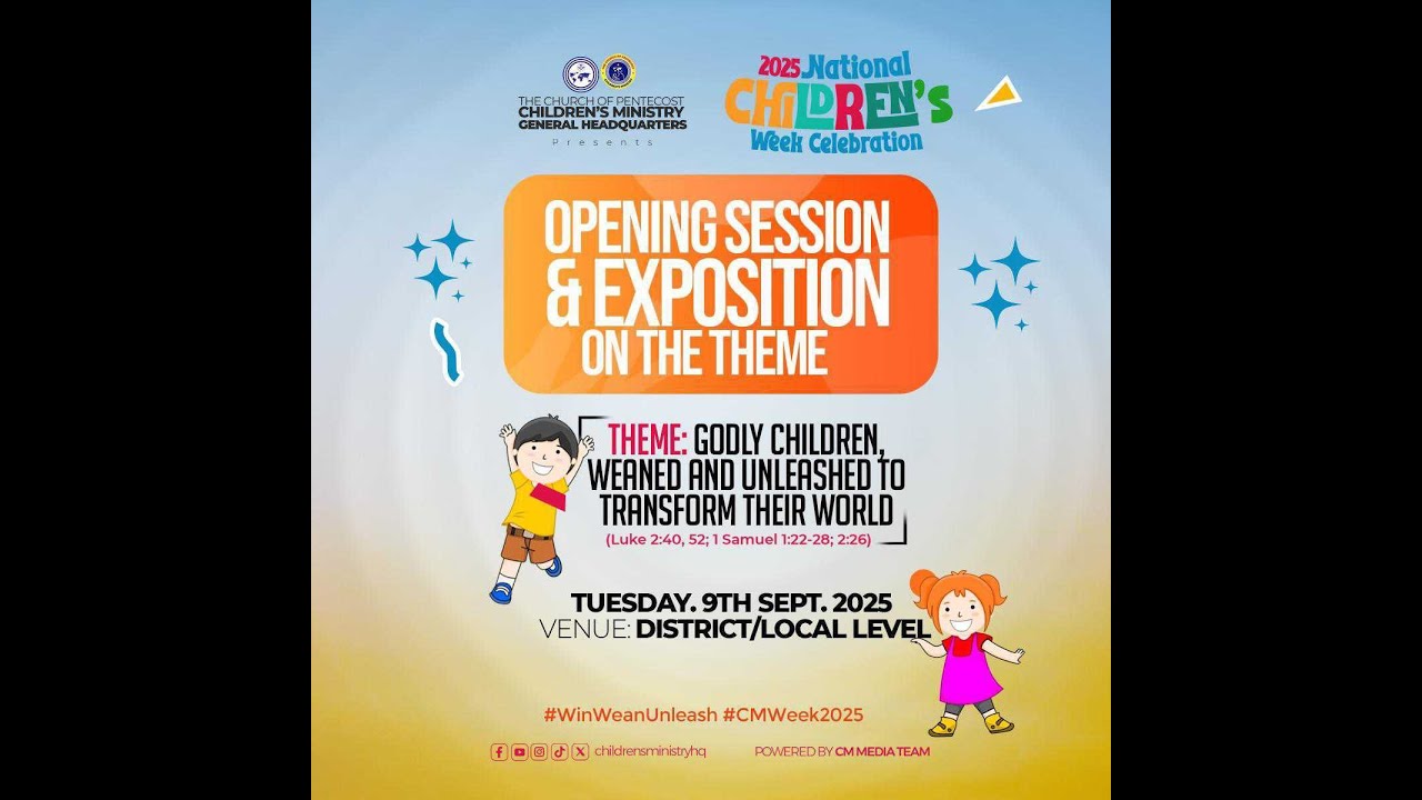 CLIMAX OF CHILDREN'S MINISTRY WEEK CELEBRATION || AKAN SERVICE || 14/09 ...