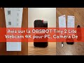 Avis sur la OBSBOT Tiny 2 Lite Webcam 4K pour PC, Caméra De Streaming PTZ avec Suivi IA, Capteur 1/2