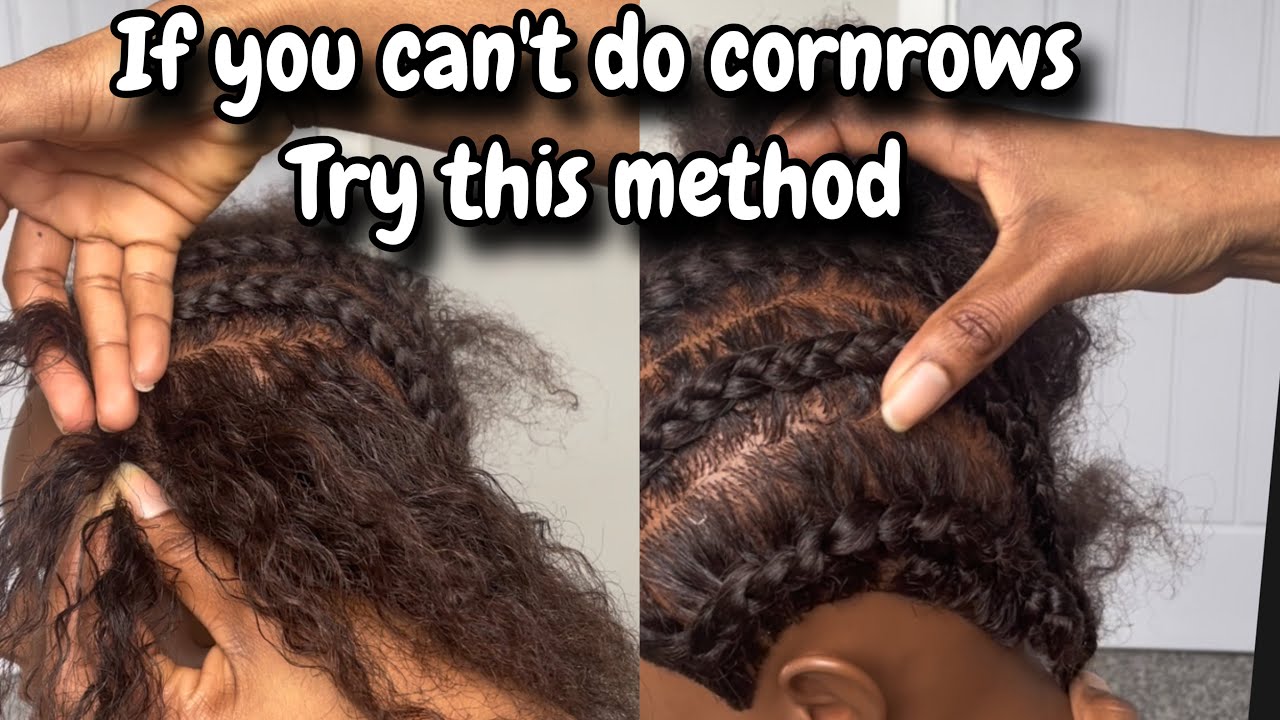 How to do cornrow for BEGINNERS Simple technique - YouTube