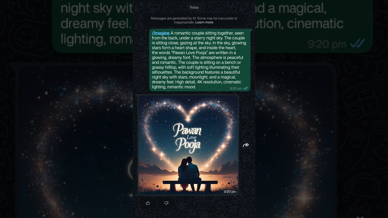 Meta ai on WhatsApp | generate an image of your name | WhatsApp Meta AI Magic 