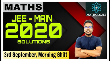 JEE Main 2020 September Question Paper [3rd Sep Shift-1]
