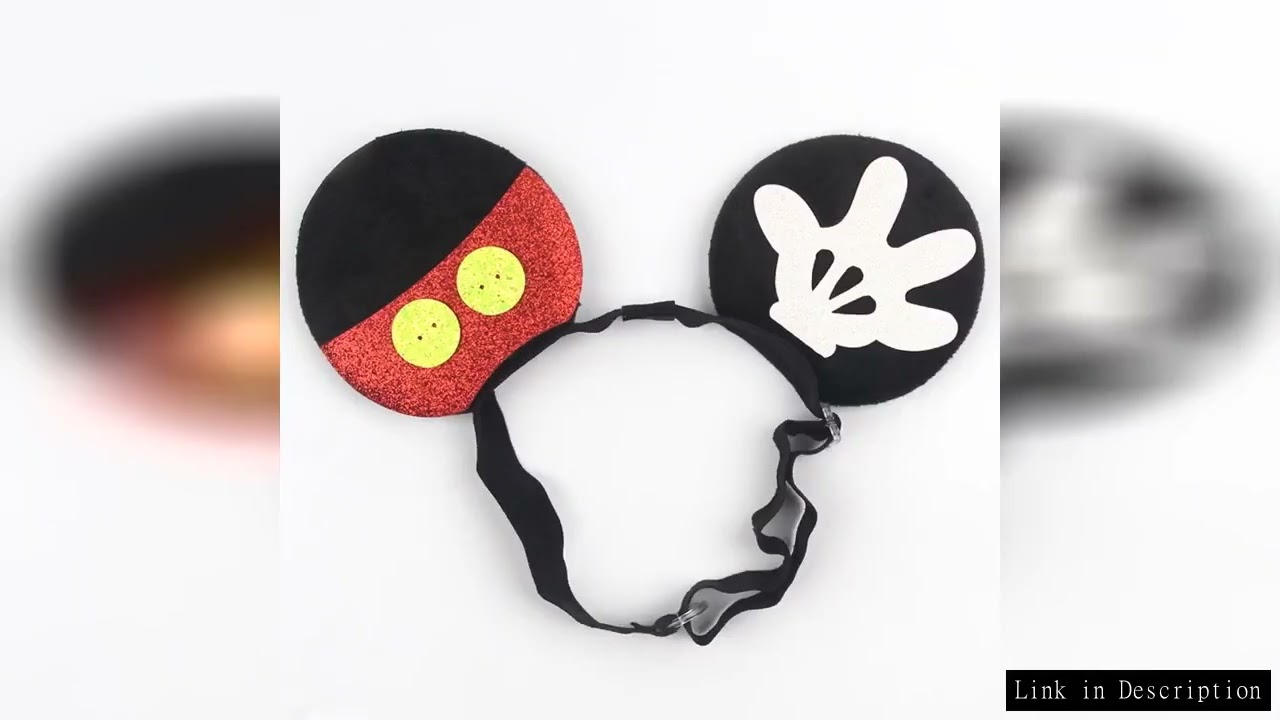 Disney Mouse Ears Adjustable Elastic Headband For Baby Adult Sequins 5"Bow Hairband Girls Festival P