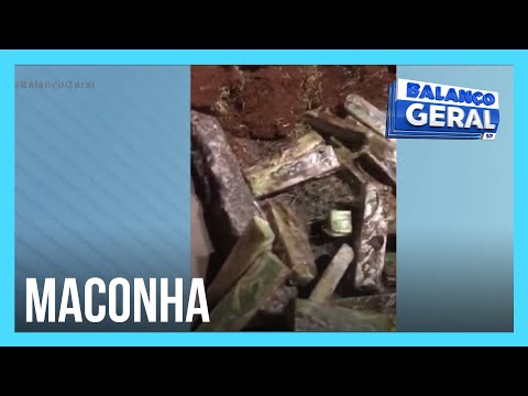 Caminhão tomba e polícia encontra mais de uma tonelada de maconha