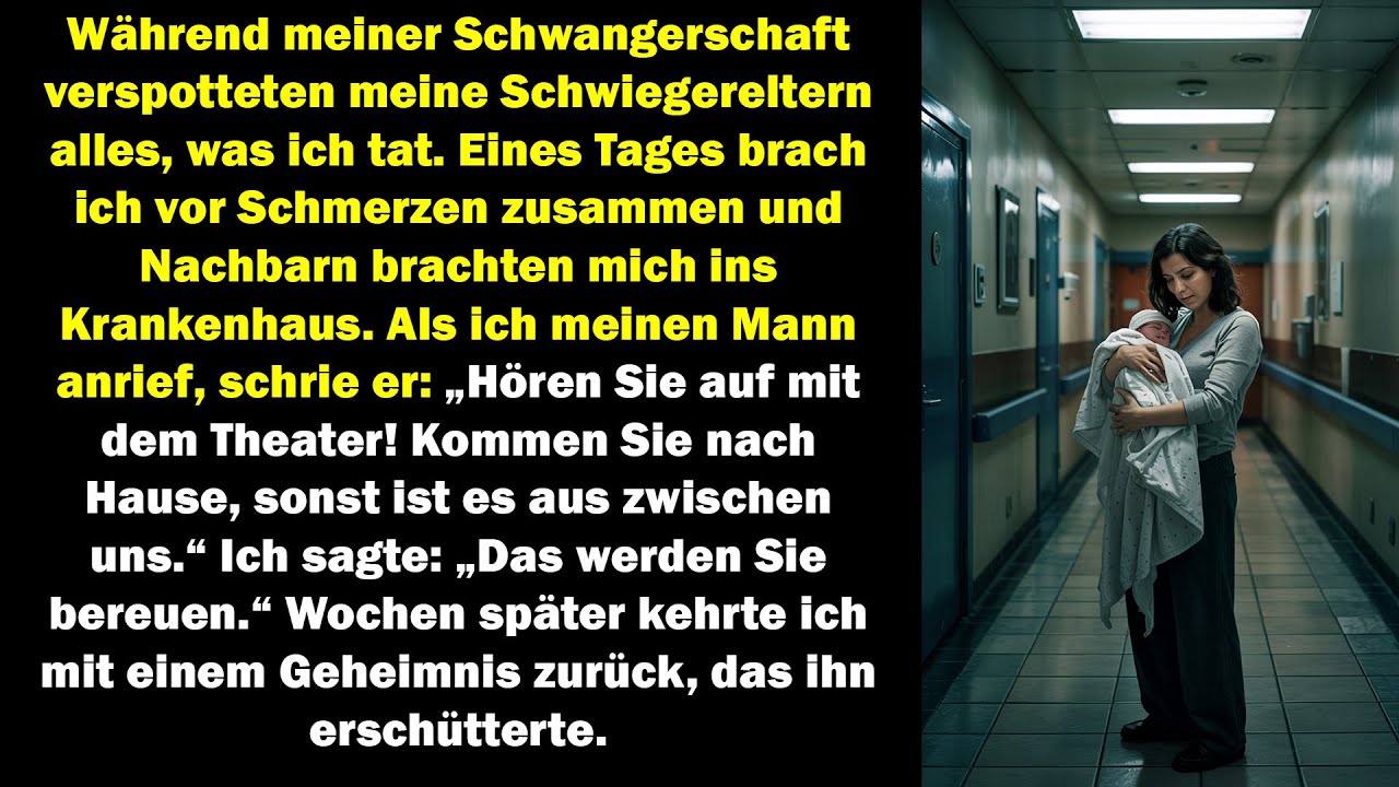 Er nannte meine Schmerzen Theater Wochen später kehrte ich mit einem Geheimnis zurück, das ihn traf.