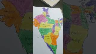 India map with the states and their languages 🇮🇳