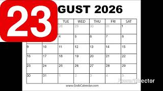 Monthly Calendar Reviews No.23: August 2026 Calendar Review