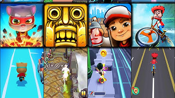 Talking Tom Hero Dash Vs Temple Run 2 Sky Summit Vs Subway Surfers Space Station Vs Golmaal Jr - Run
