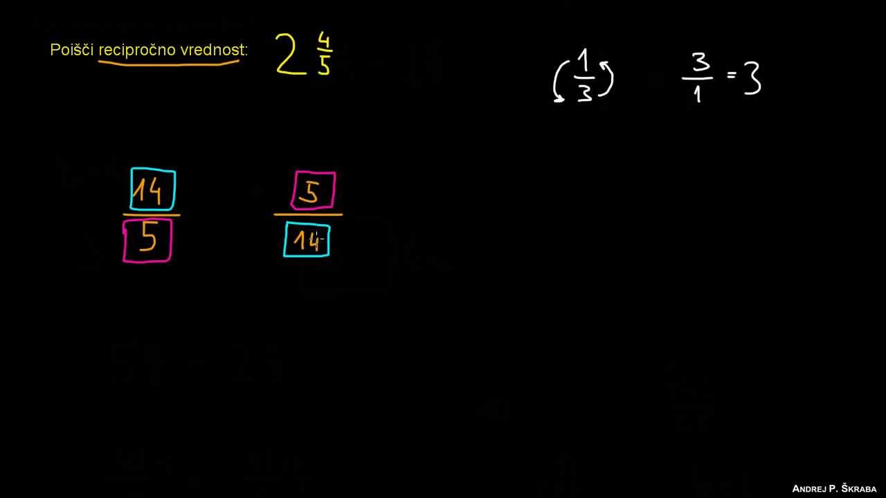Recipročni ulomek (obračanje ulomka)