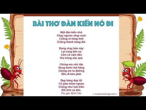 Video Bài Thơ Đàn Kiến Nó Đi - youtube