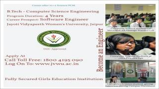 Admission in Computer Science www.jvwu.ac.in