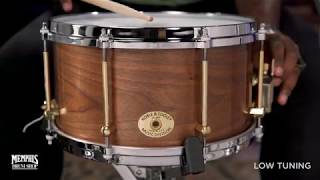 Noble & Cooley 13x7 Solid Shell Classic Walnut Snare Drum - Clear Oil (FGSSW137CODC)