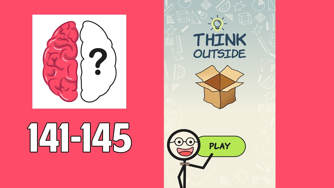 Think Outside Brain Game Level 141 142 143 144 145 Youtube
