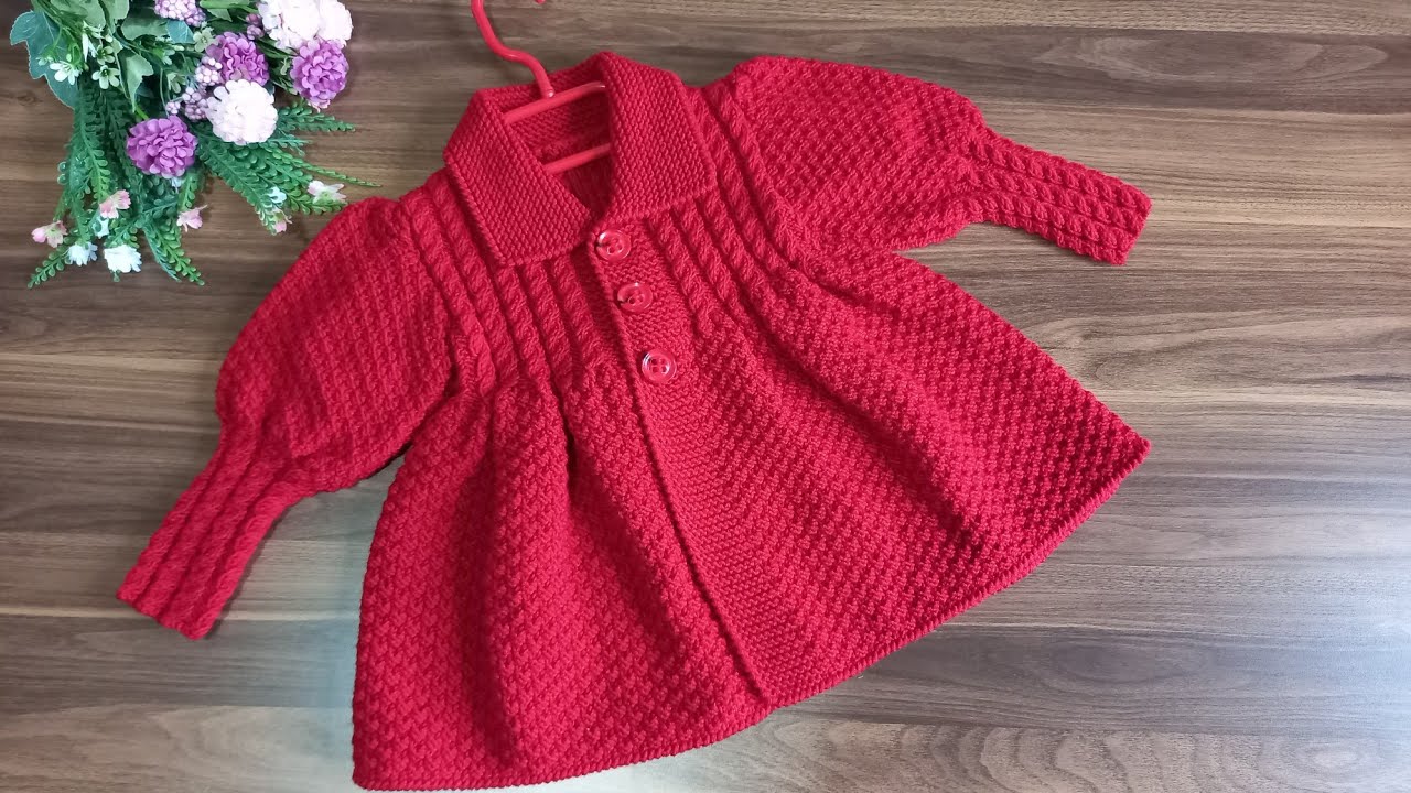 ✅️🍀2-4 Yaş Balon Kollu Prenses Hırka Modeli  ✅️🍀 Age Balloon Sleeve Princess Cardigan Model
