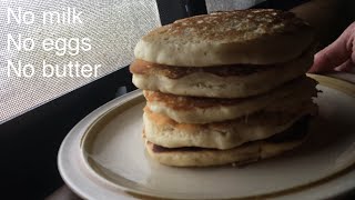 Fluffy Pancakes without Eggs, Milk or Butter (anyone can make!)
