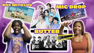 FIRST TIME REACTING to BTS (MIC DROP, BUTTER, BOY WITH LUV)